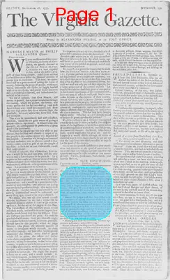 Page thumbnail for The Virginia Gazette