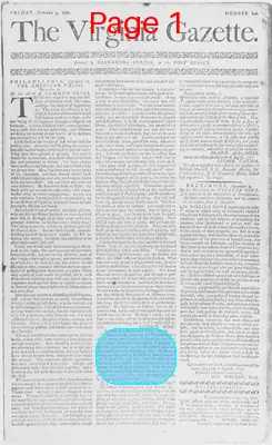Page thumbnail for The Virginia Gazette