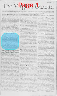 Page thumbnail for The Virginia Gazette