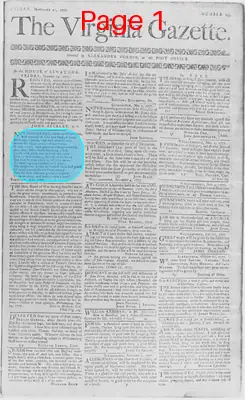 Page thumbnail for The Virginia Gazette