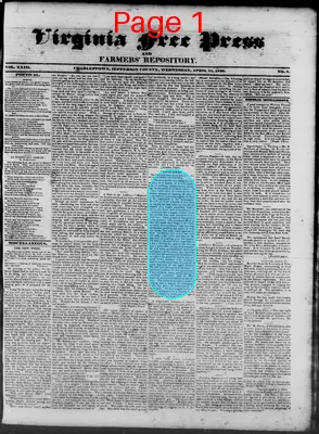 Page thumbnail for Virginia Free Press & Farmers' Repository