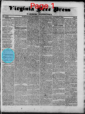 Page thumbnail for Virginia Free Press & Farmers' Repository
