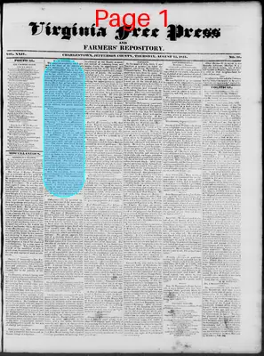 Page thumbnail for Virginia Free Press & Farmers' Repository
