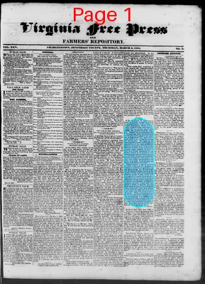 Page thumbnail for Virginia Free Press & Farmers' Repository