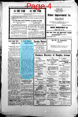 Page thumbnail for Bisbee Daily Review