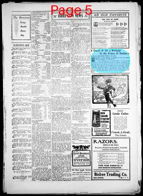 Page thumbnail for Bisbee Daily Review