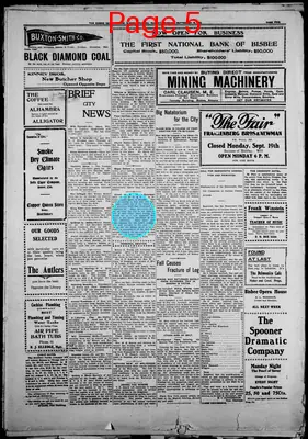 Page thumbnail for Bisbee Daily Review