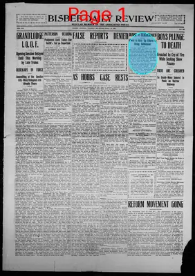 Page thumbnail for Bisbee Daily Review