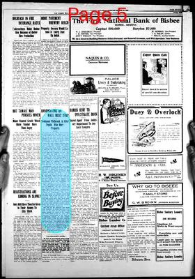 Page thumbnail for Bisbee Daily Review
