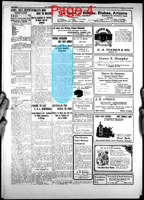 Page thumbnail for Bisbee Daily Review