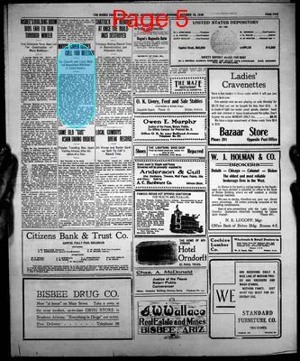 Page thumbnail for Bisbee Daily Review