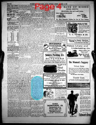 Page thumbnail for Bisbee Daily Review