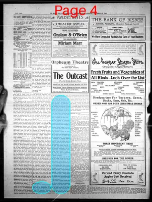 Page thumbnail for Bisbee Daily Review