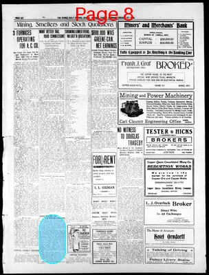 Page thumbnail for Bisbee Daily Review