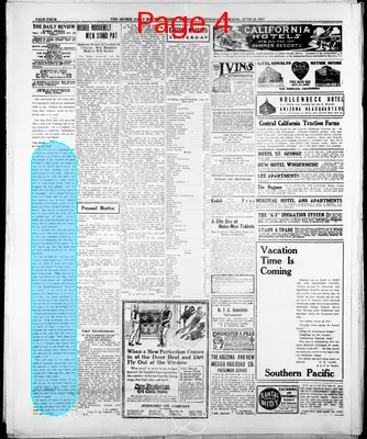 Page thumbnail for Bisbee Daily Review