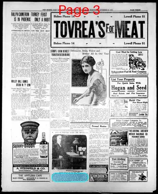 Page thumbnail for Bisbee Daily Review