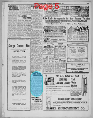 Page thumbnail for Bisbee Daily Review