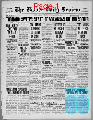 Page thumbnail for Bisbee Daily Review