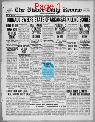 Page thumbnail for Bisbee Daily Review