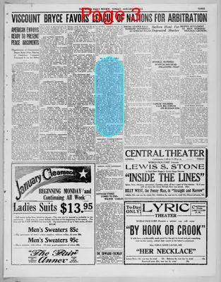 Page thumbnail for Bisbee Daily Review