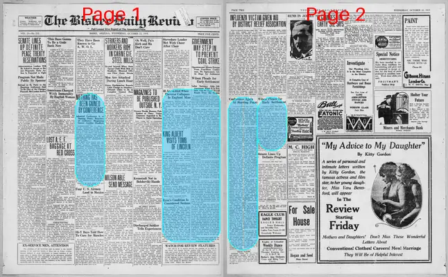 Page thumbnail for Bisbee Daily Review