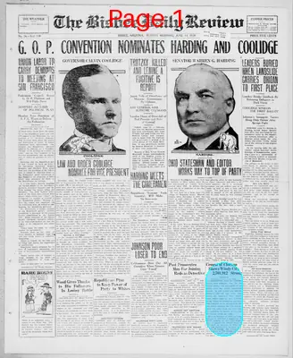 Page thumbnail for Bisbee Daily Review