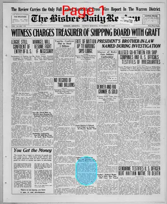 Page thumbnail for Bisbee Daily Review