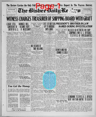 Page thumbnail for Bisbee Daily Review