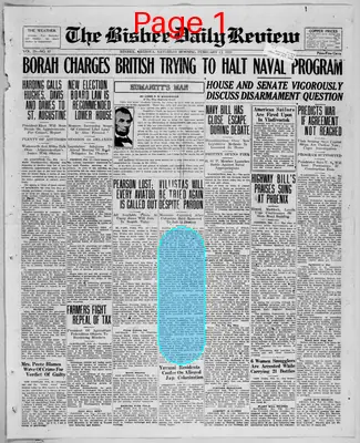 Page thumbnail for Bisbee Daily Review