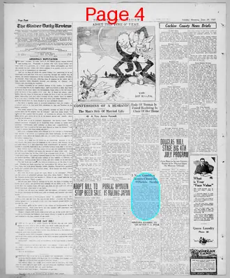 Page thumbnail for Bisbee Daily Review