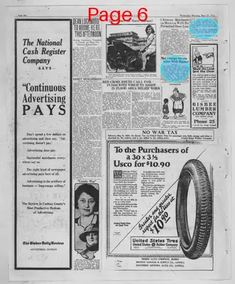 Page thumbnail for Bisbee Daily Review