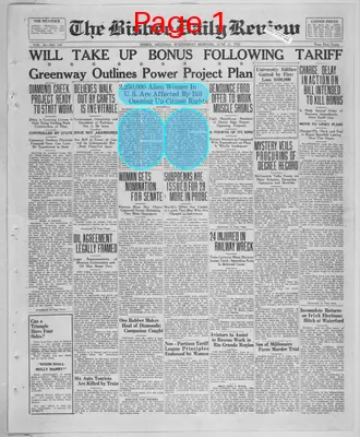 Page thumbnail for Bisbee Daily Review