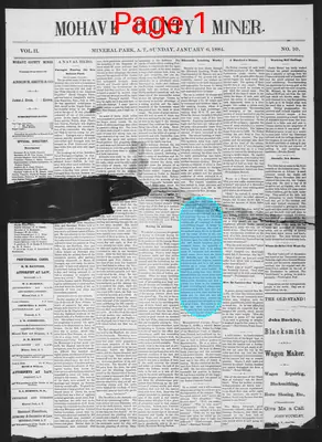 Page thumbnail for Mohave County Miner