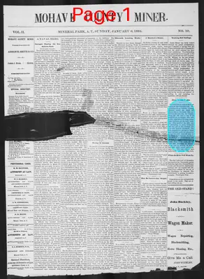 Page thumbnail for Mohave County Miner