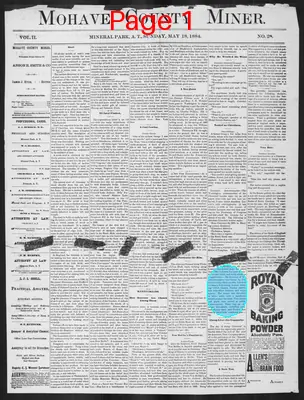 Page thumbnail for Mohave County Miner