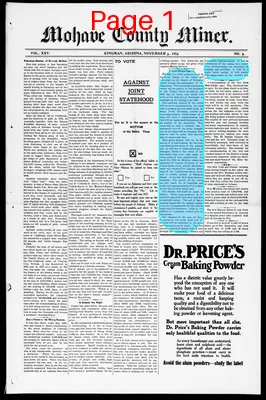 Page thumbnail for Mohave County Miner