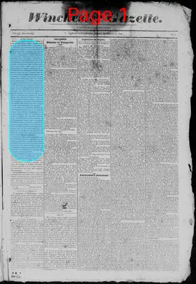 Page thumbnail for Winchester Gazette