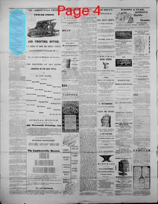 Page thumbnail for The Lambertville Record