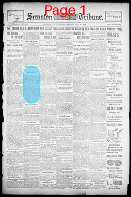 Page thumbnail for The Scranton Tribune