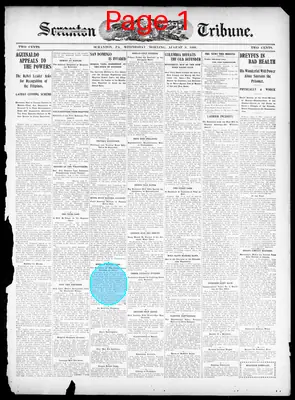 Page thumbnail for The Scranton Tribune