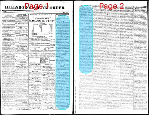 Page thumbnail for The Hillsborough Recorder