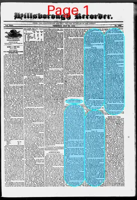 Page thumbnail for The Hillsborough Recorder