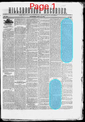 Page thumbnail for The Hillsborough Recorder