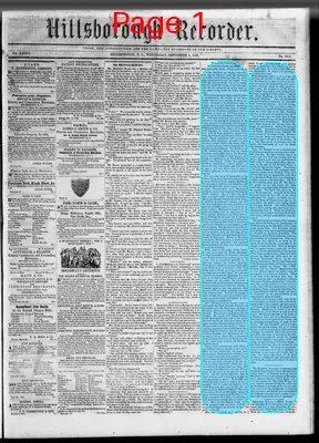 Page thumbnail for The Hillsborough Recorder
