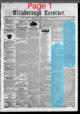 Page thumbnail for The Hillsborough Recorder