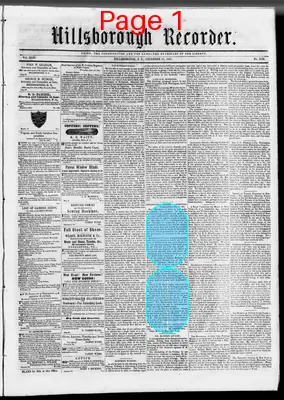 Page thumbnail for The Hillsborough Recorder