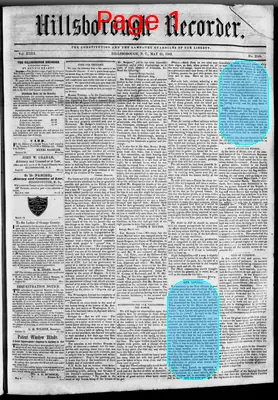 Page thumbnail for The Hillsborough Recorder