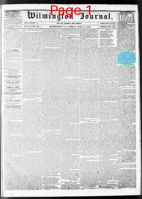 Page thumbnail for Wilmington Journal