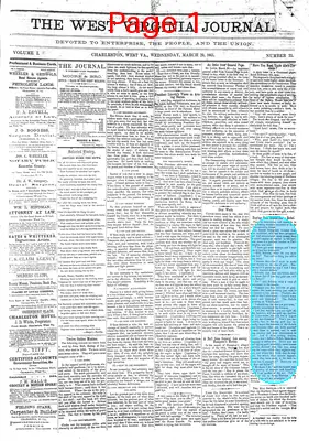 Page thumbnail for The West Virginia Journal