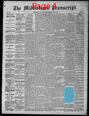 Page thumbnail for Middletown Transcript